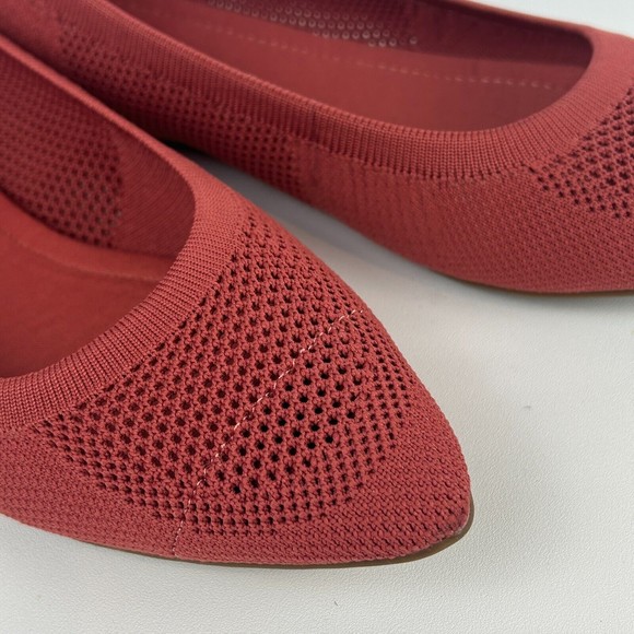 Market & Spruce Point Toe Flat Knit Slip On Shoes Terra Cotta US 8.5 NEW - Picture 8 of 10